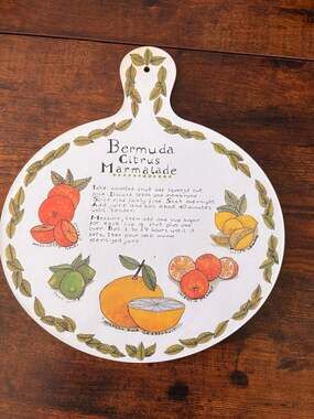 Clover Leaf Vintage Bermuda Citrus Marmalade Melamine Chopping Board